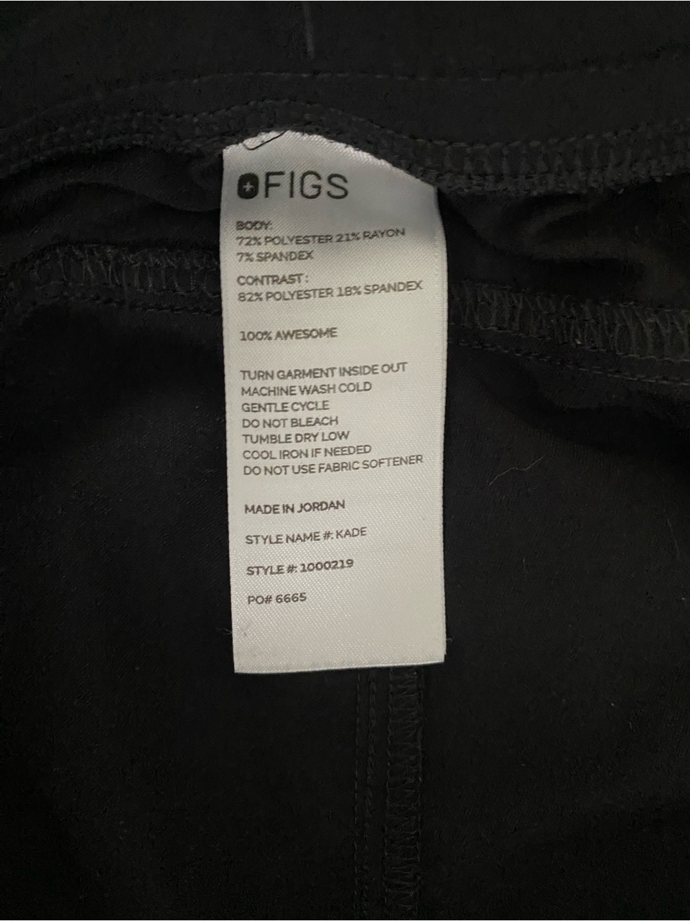 FIGS scrubs set medium black Kade cargo - Picture 2 of 2